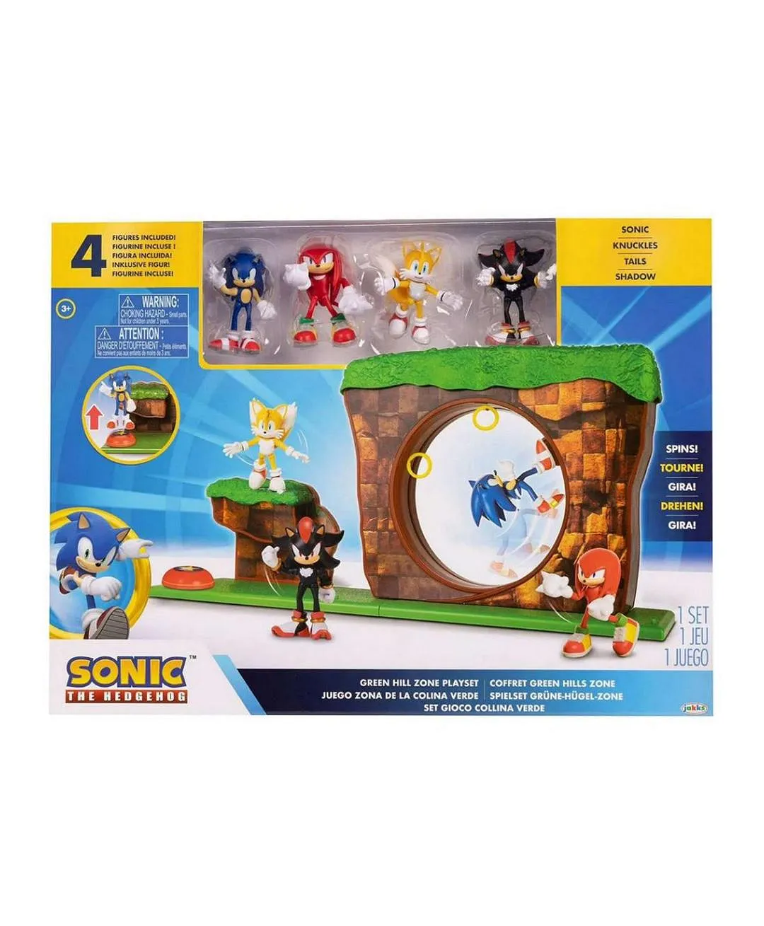 Sonic the Hedgehog toy with moving figures