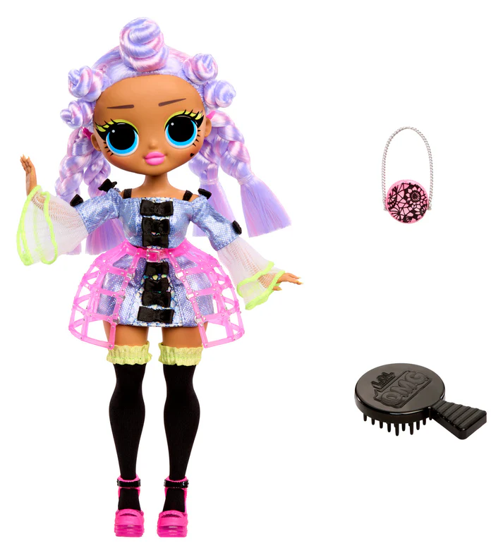 Cartoon doll with accessories and purse