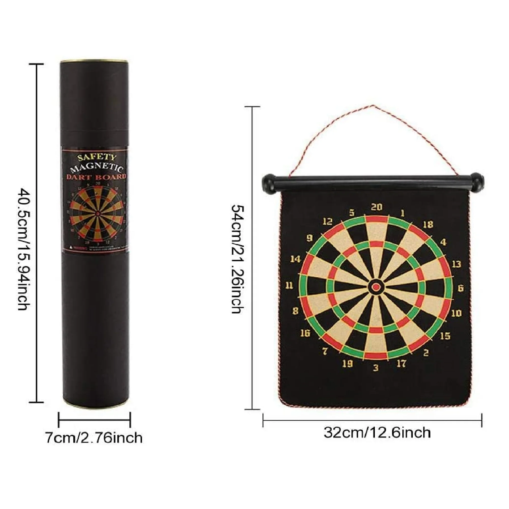 Dartboard with 50 partitions and triple ring area