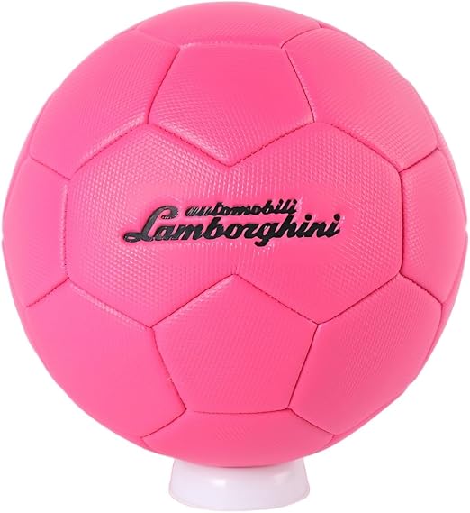 Pink soccer ball with Lamborghini logo