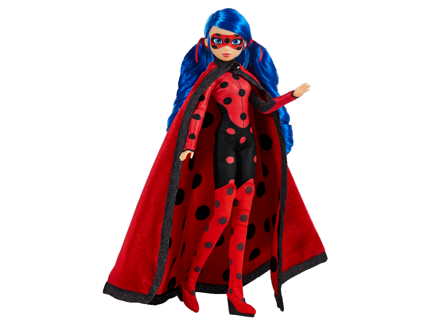 Superhero-themed toy doll in red and black