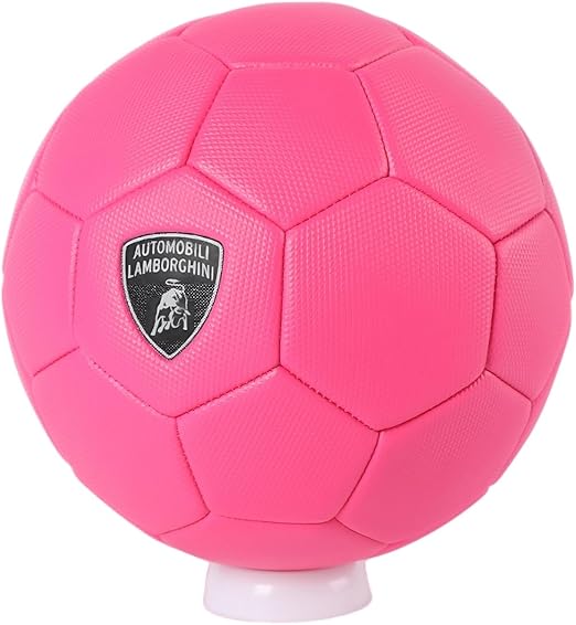 Pink soccer ball with Lamborghini logo