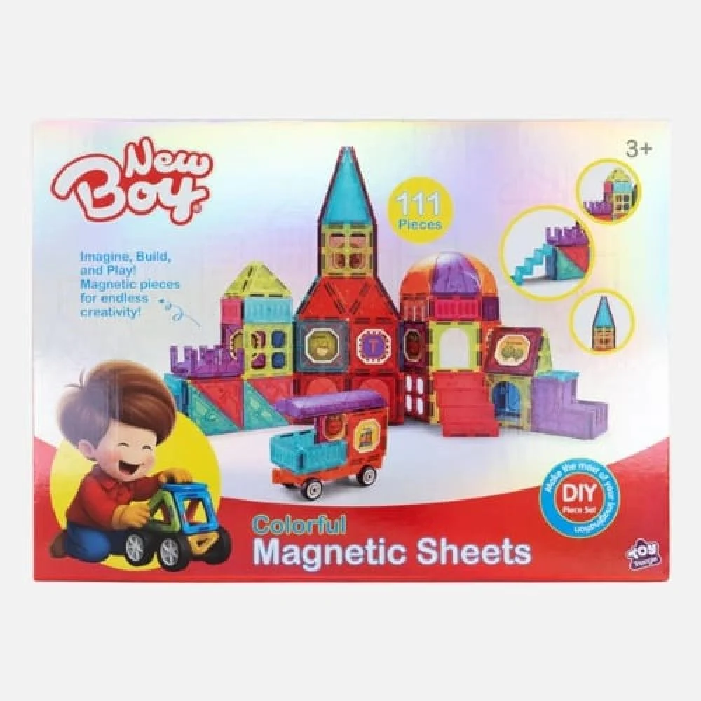 Colorful magnetic construction play set