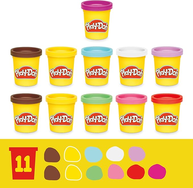 Image of various colors and shapes of play dough