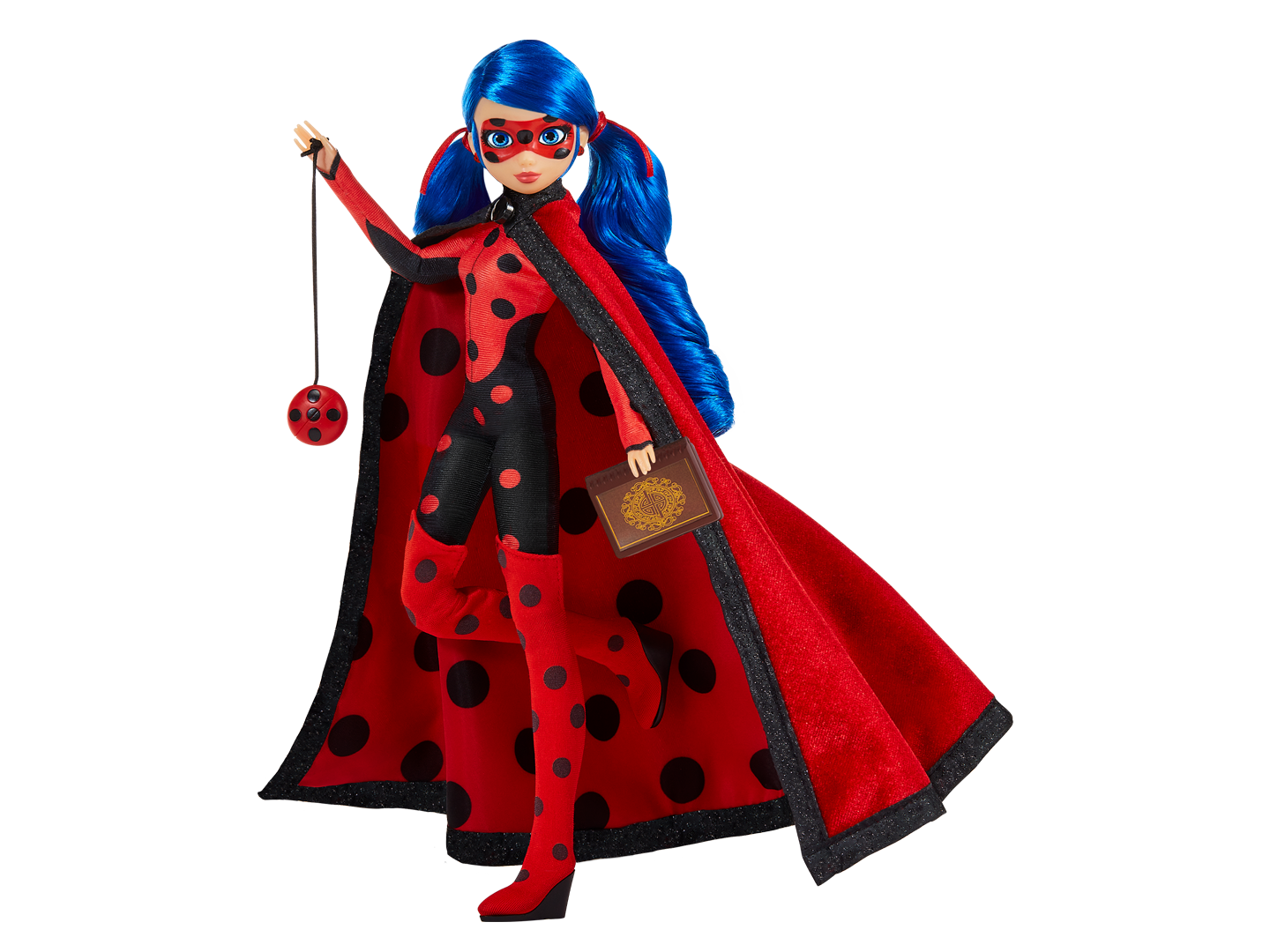 Superhero-themed toy doll with red and black outfit