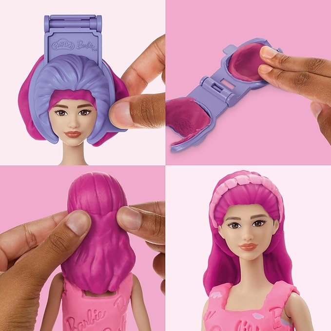 Preparing to change Barbie's look