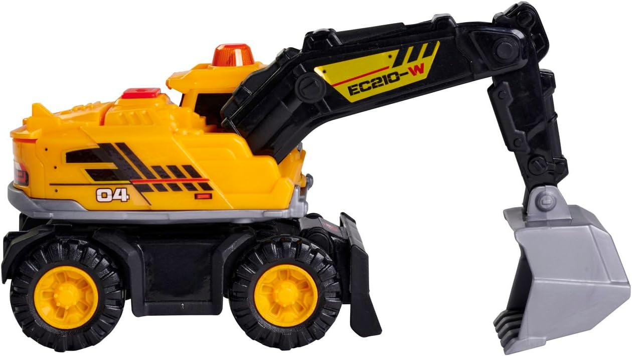 Massive, incredibly realistic-looking toy excavator