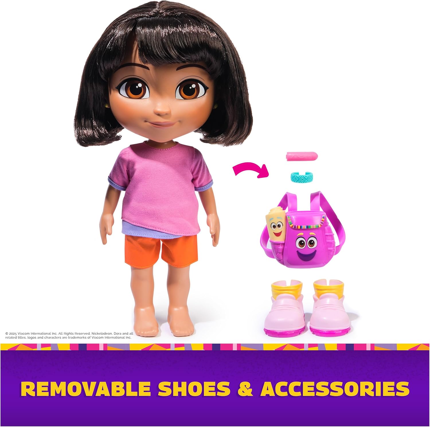 Dora doll with rooted hair for styling