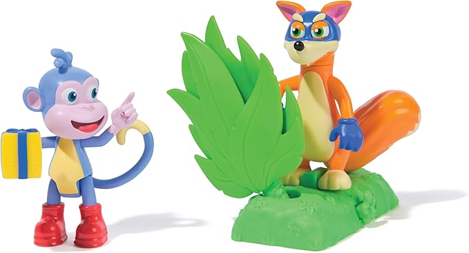 Cartoon characters in the green forest
