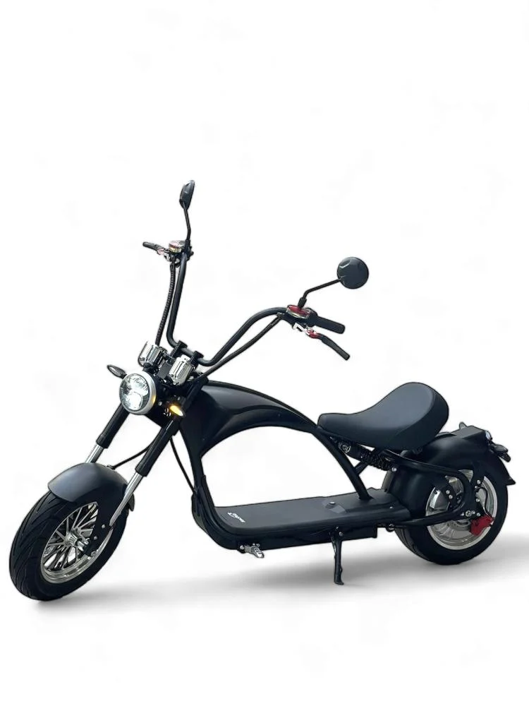 Large black motorcycle