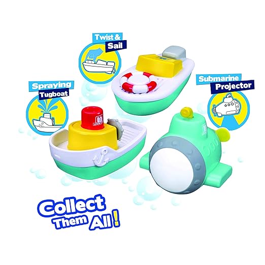 Inflatable, water-spraying toy boat