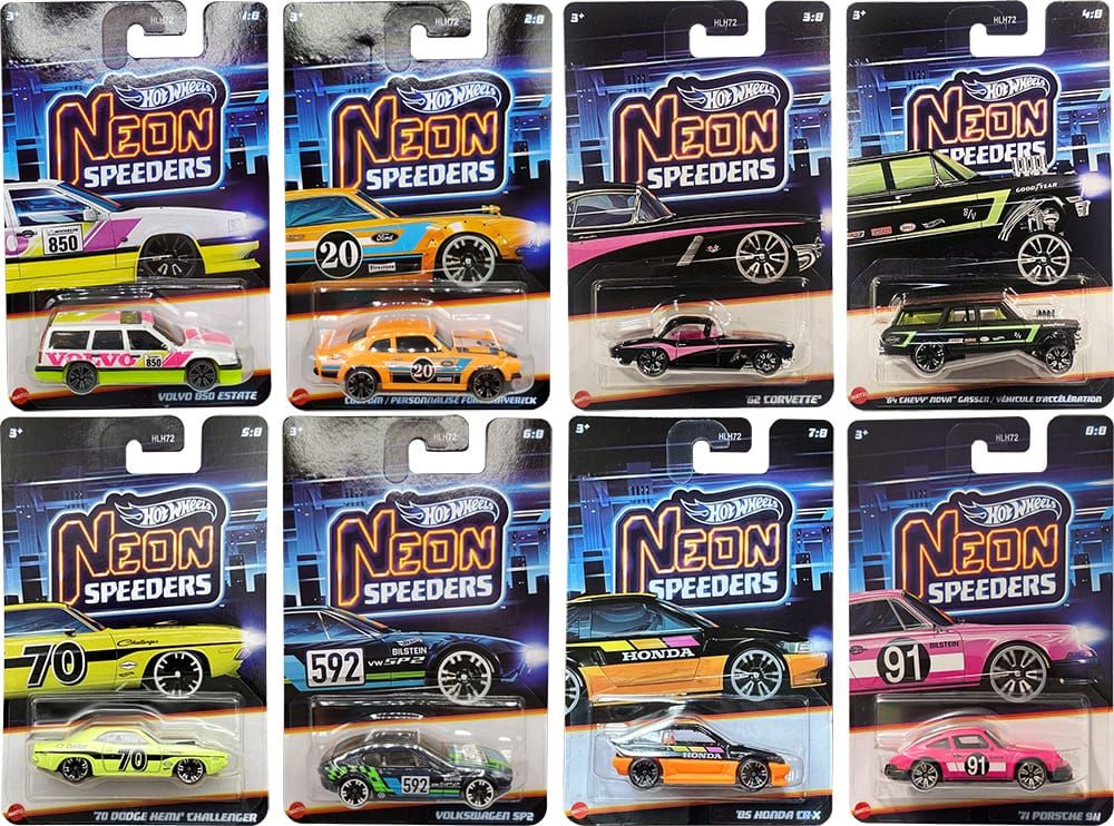 Hot Wheels | Neon Speeders UV DieCast Car Assortment