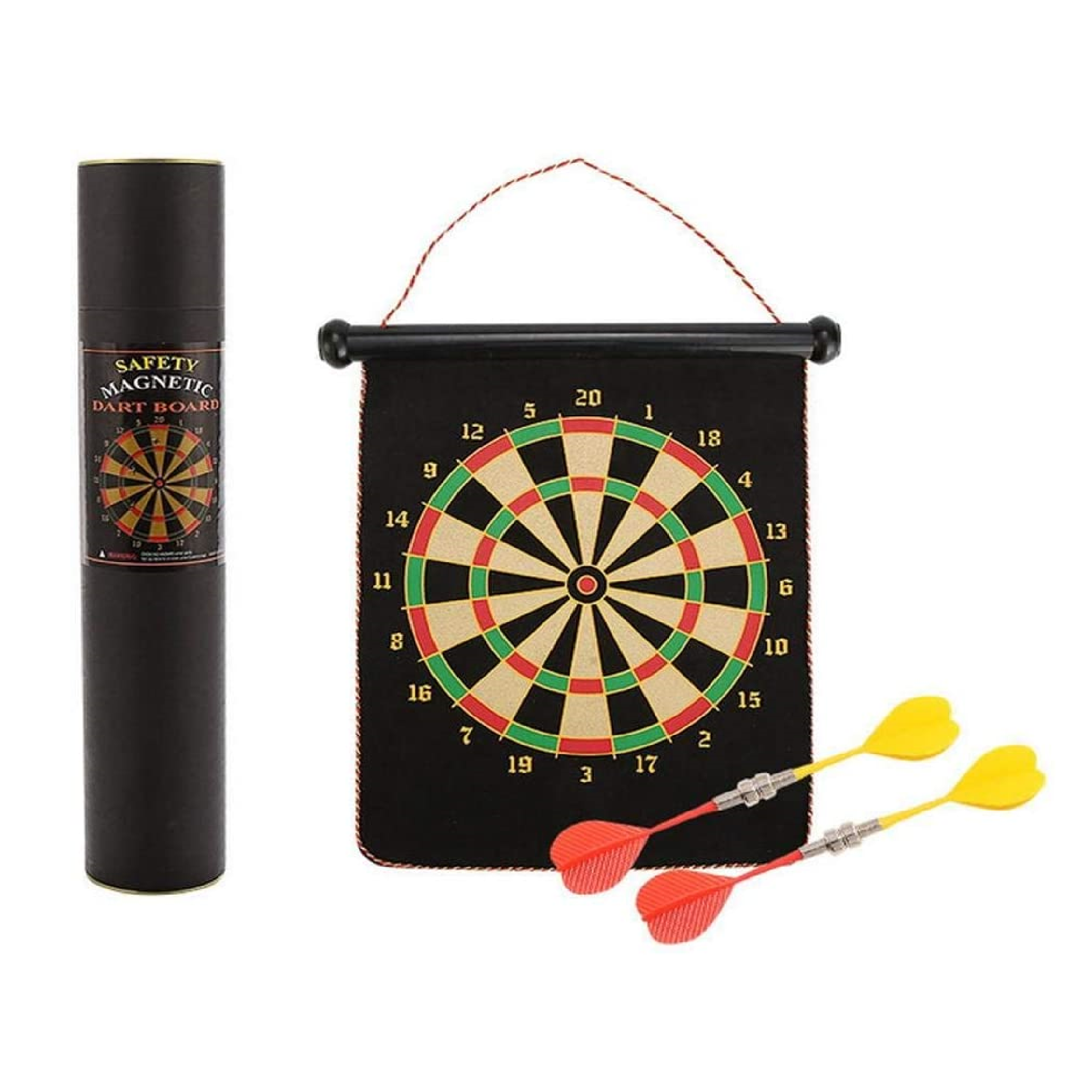 Dartboard game with scoring rules and darts