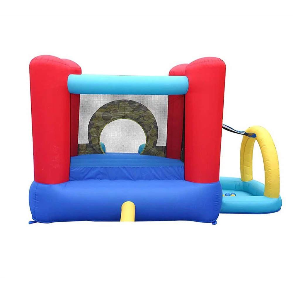 Multicolored inflatable with children's play features