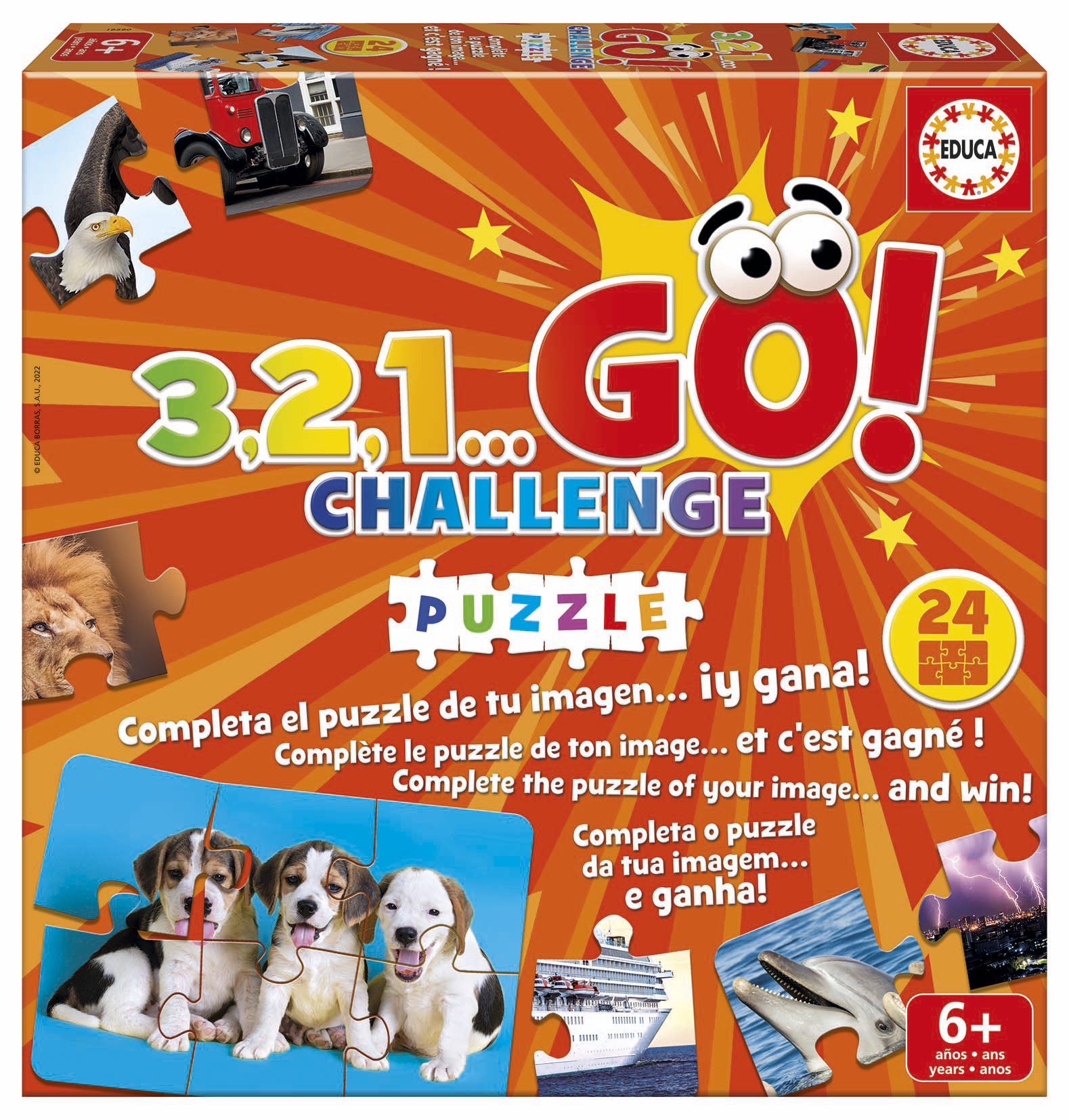 تحدي 321 GO! لغز مع صور حيوانات جميلة