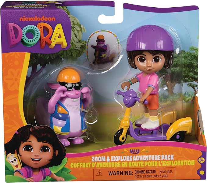 Dora and friends riding scooters