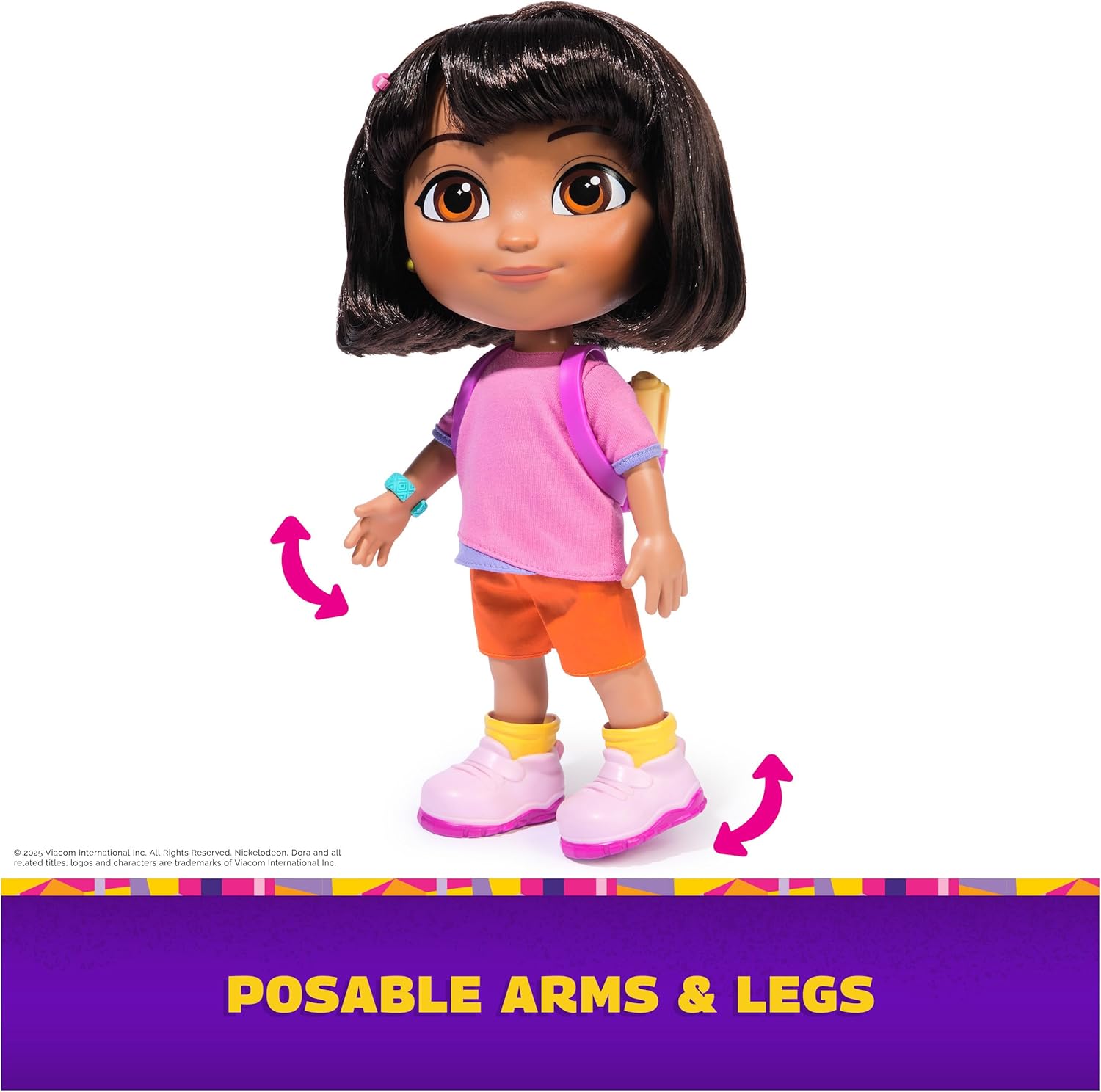 Dora doll stands a foot tall