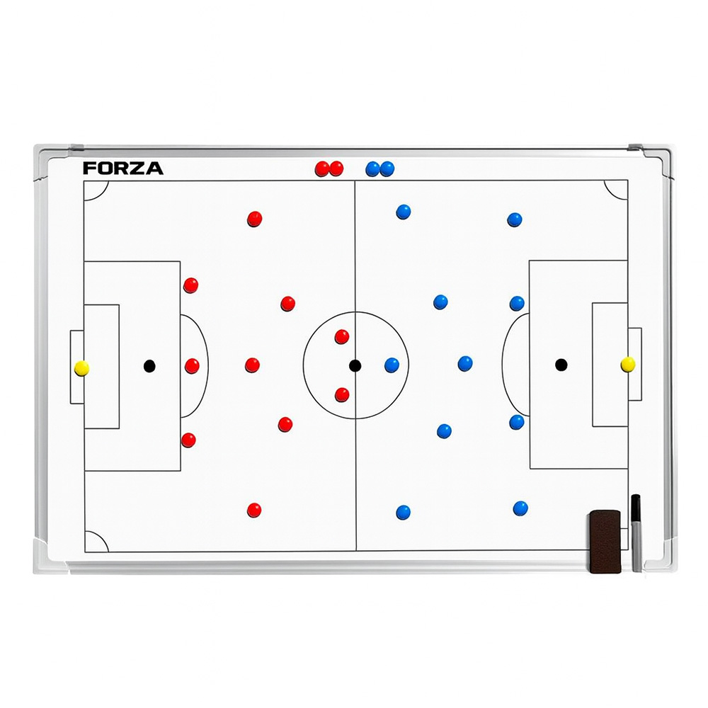 Magnetic football coaching board for tactical planning