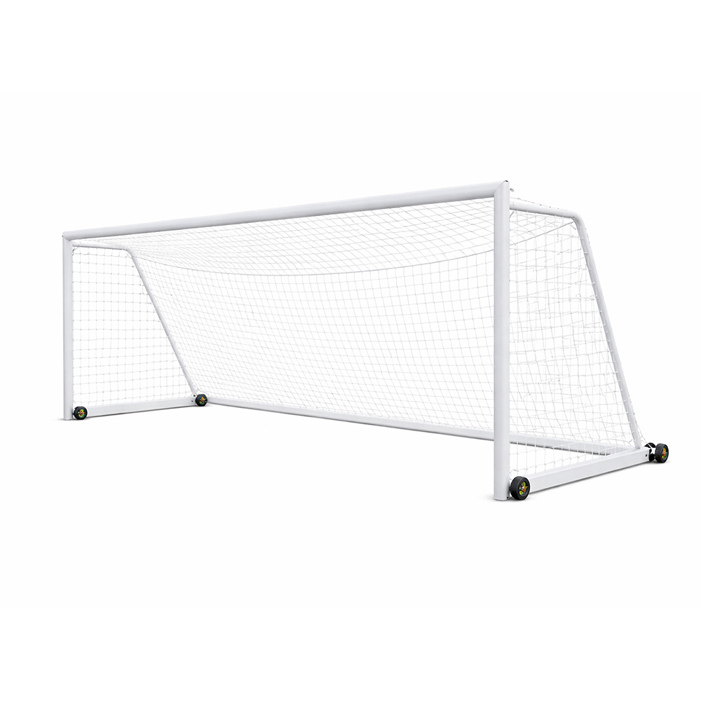 Professional aluminium soccer goal with wheels 7.32 x 2.44 m