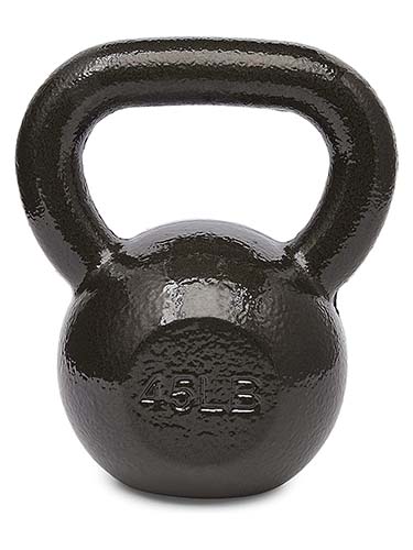 24 kg cast iron kettlebell with wide textured non-slip handle