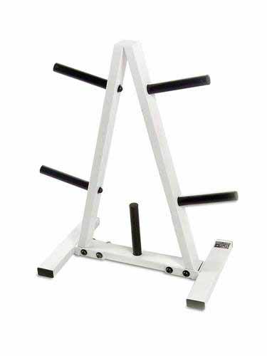 OPR-A1 Standard Plate Rack in Black and White for Organizing Weights in the Gym