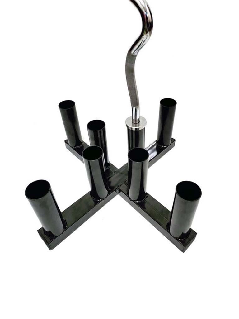 8-Hole Barbell Rack ideal for organizing workout equipment in gyms