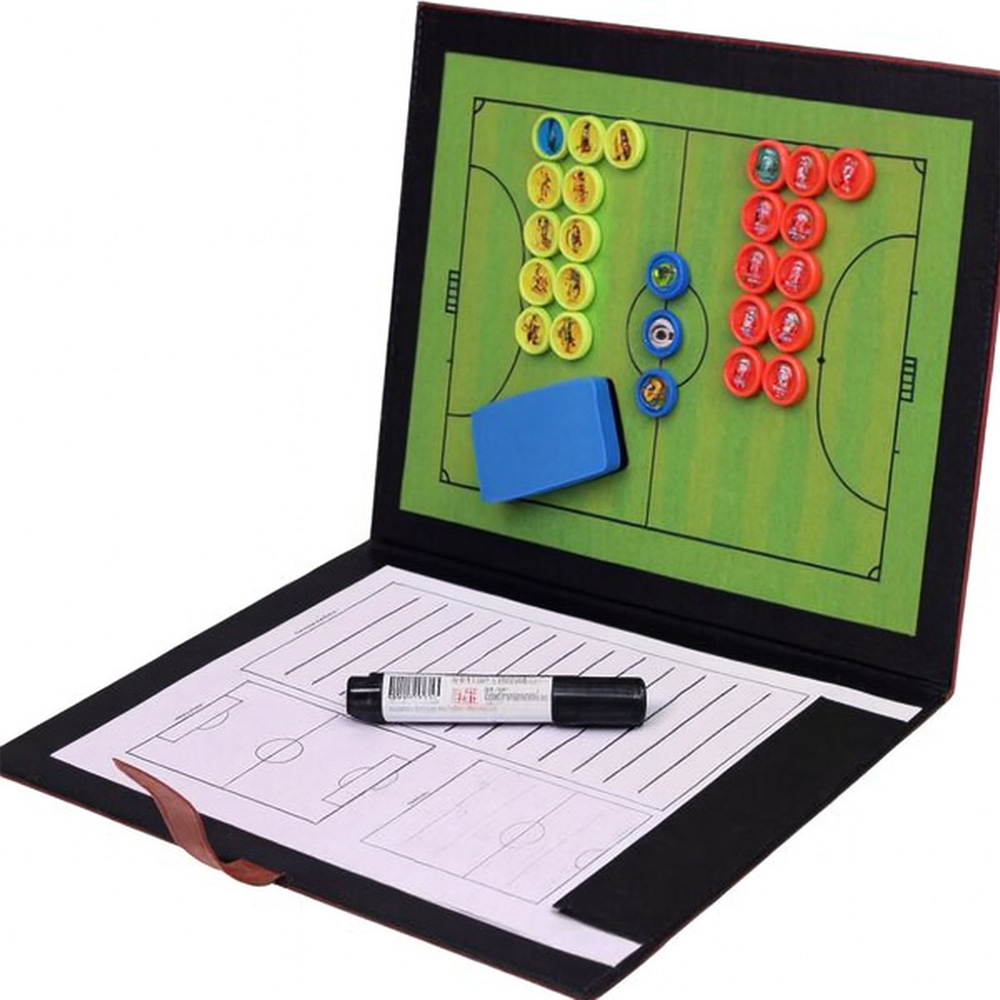 Magnetic futsal tactic board with magnets and markers