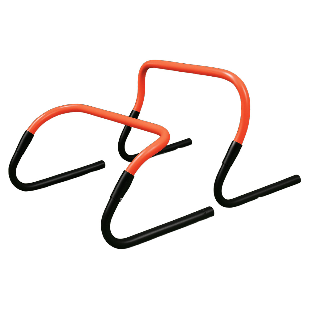 Orange adjustable agility hurdle for speed and coordination training
