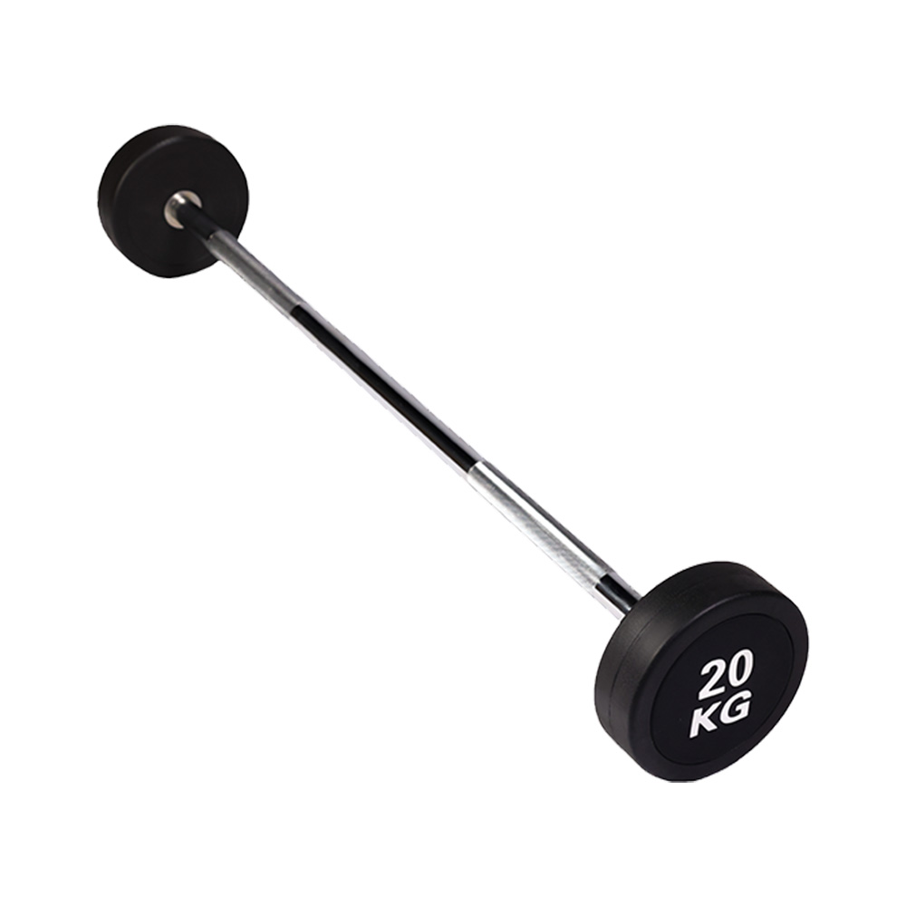 20kg Rubber-Coated Straight Bar for Strength Training