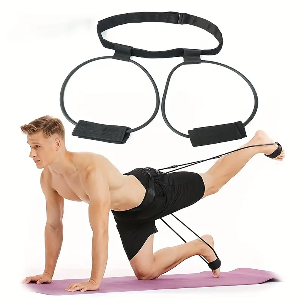 Resistance band for lower back support and posture improvement