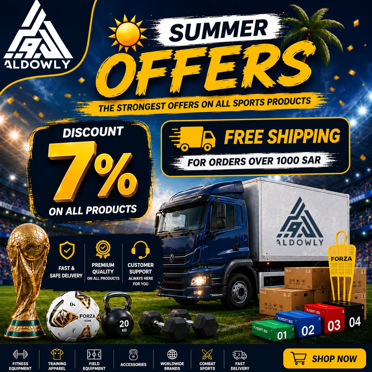 Free shipping on all products