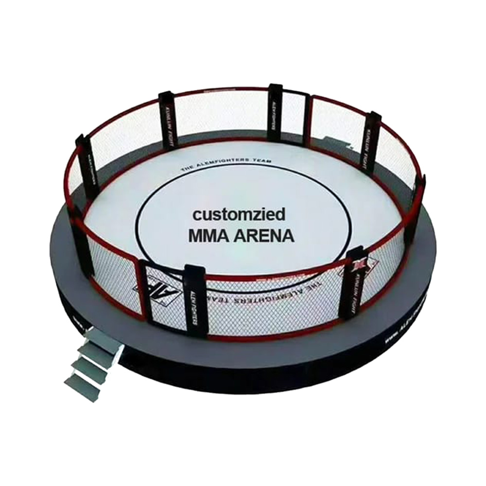 Circular MMA ring for professional matches made of durable materials