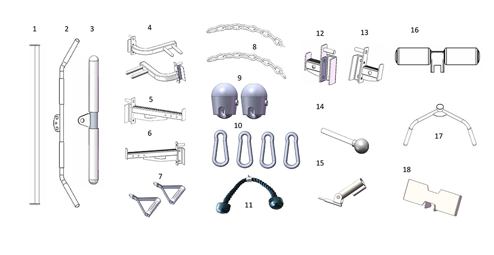 Professional multifunctional Smith machine accessories