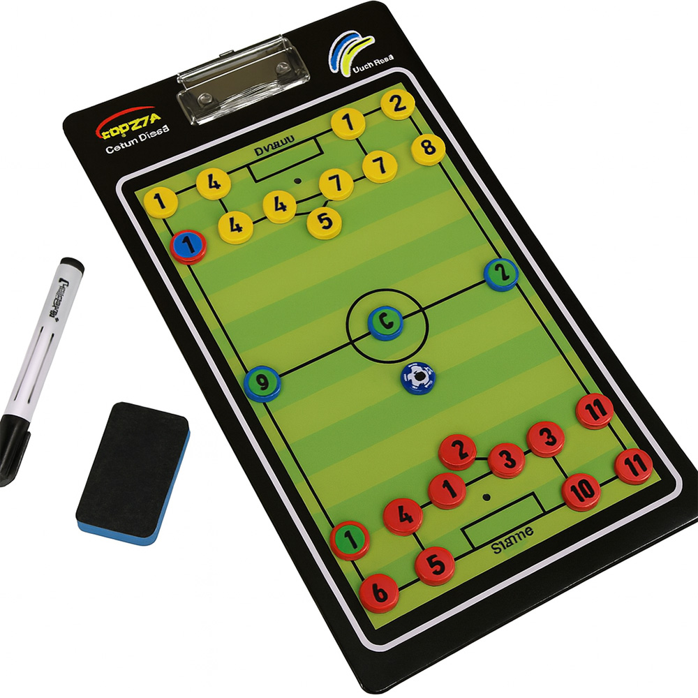 Magnetic soccer tactic board with magnets and markers