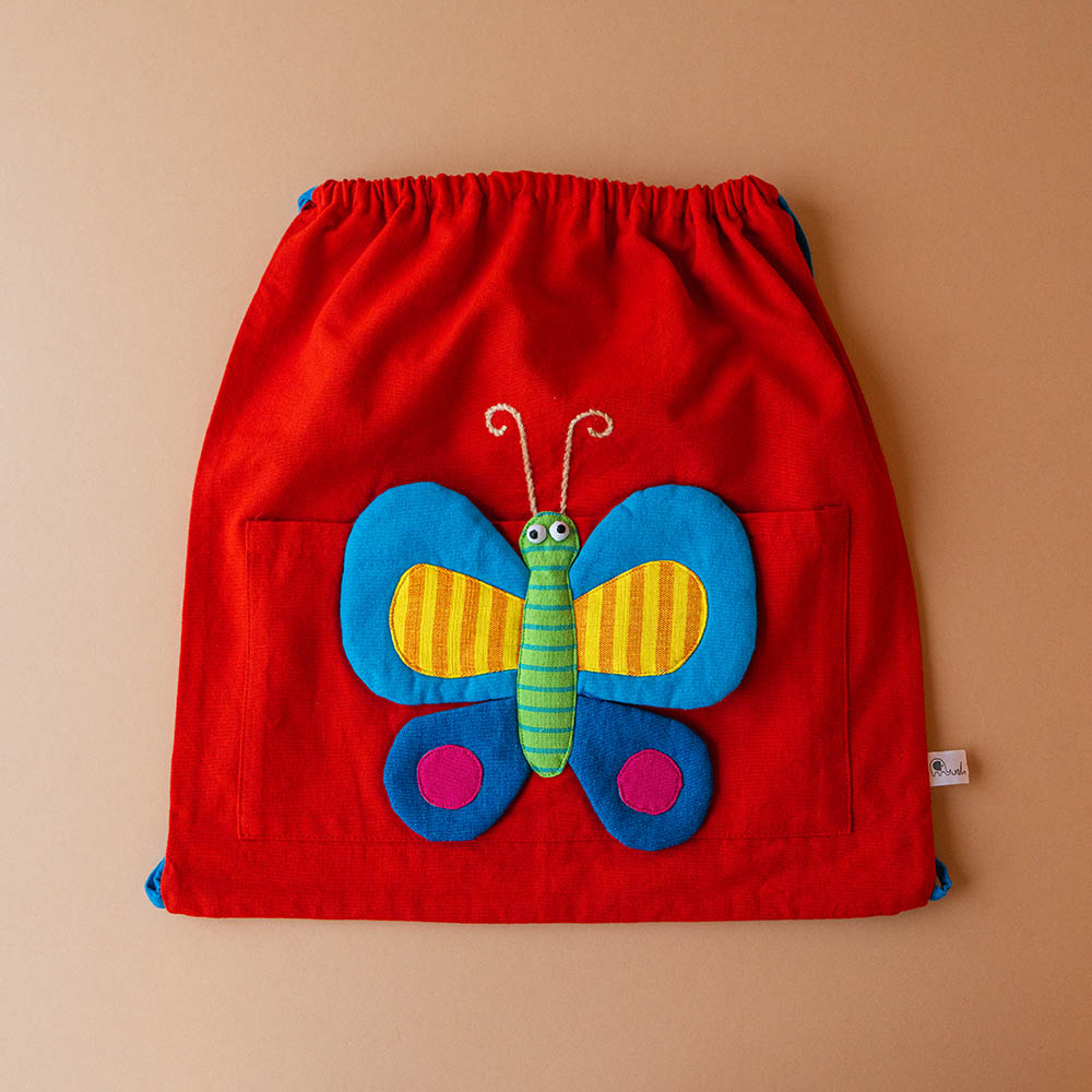  Kids Butterfly Drawstring Backpack 