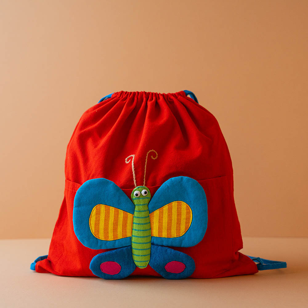  Kids Butterfly Drawstring Backpack 