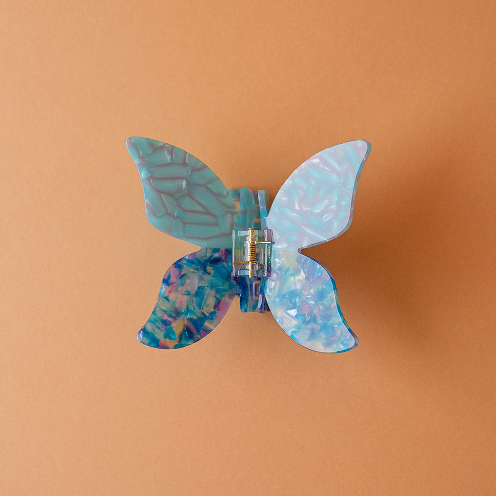  مشبك شعر فراشة الفسيفساء 