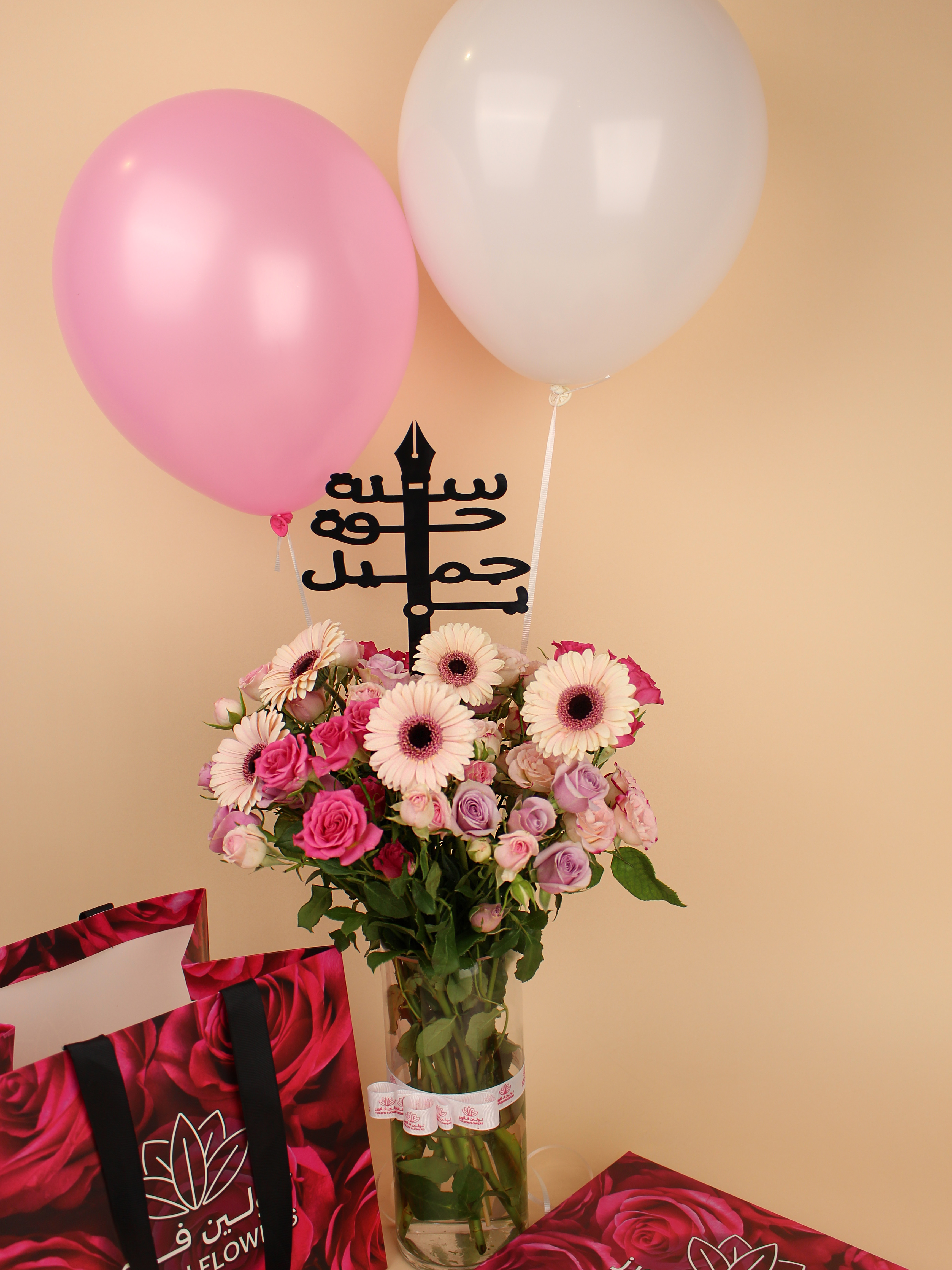  فازة ورد طبيعي  