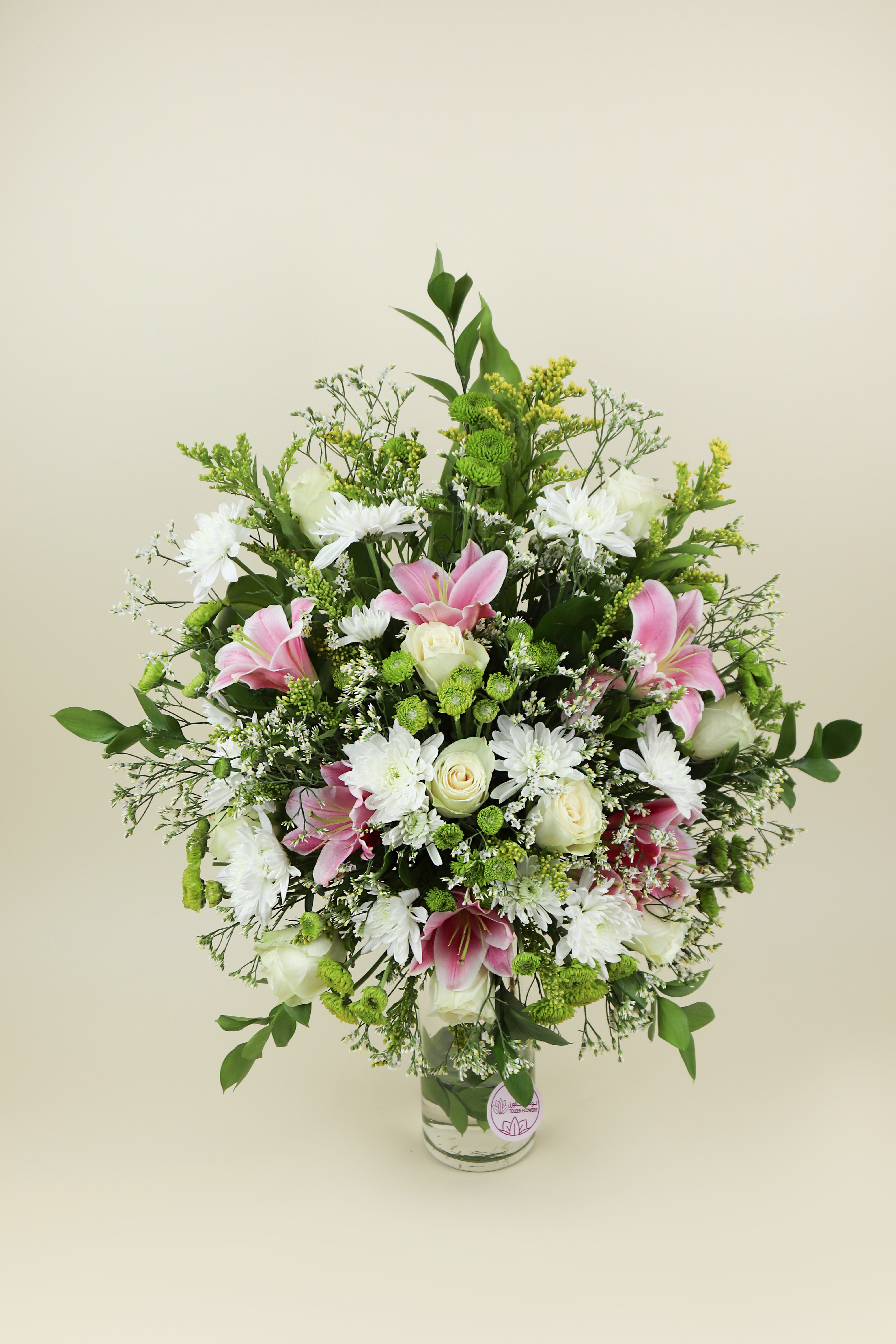  A vase with beautiful arrangement 