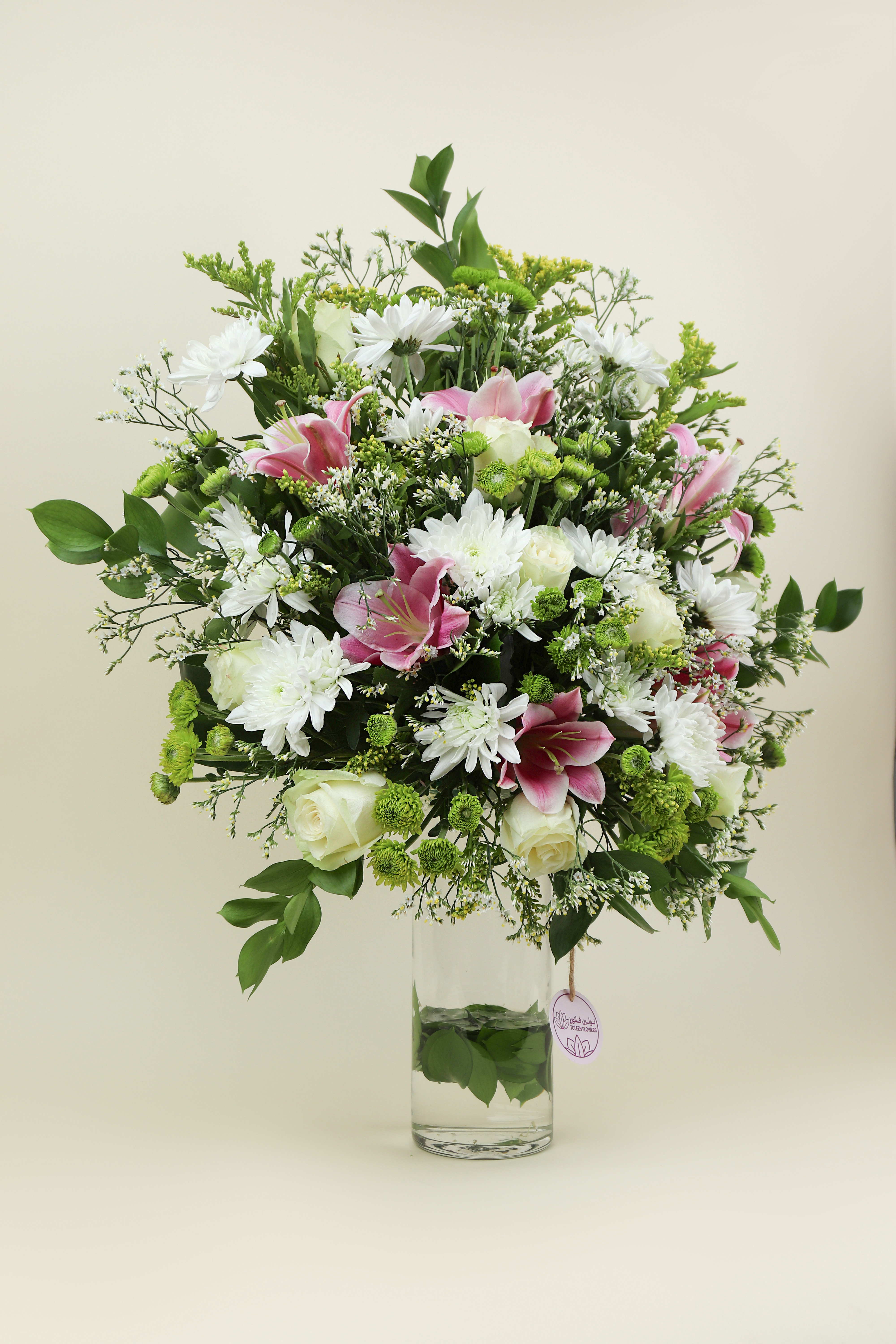  A vase with beautiful arrangement 