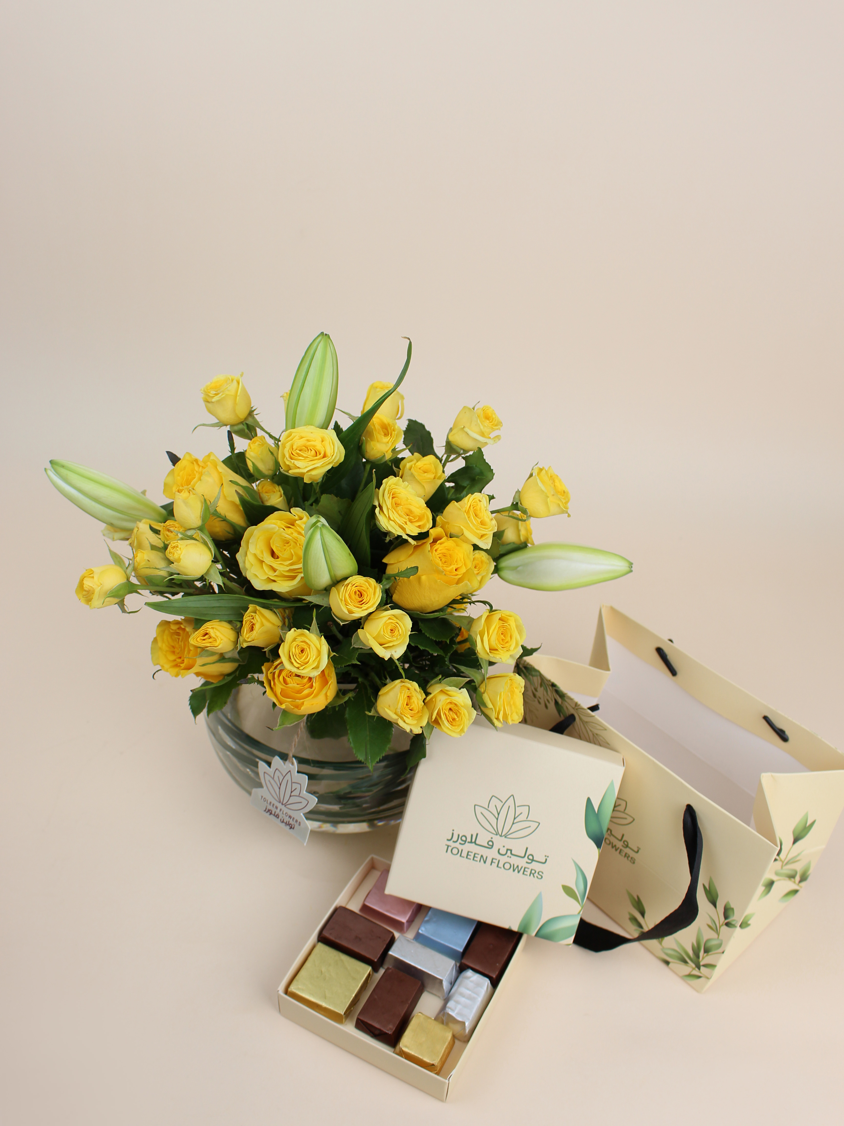  Daytime fragrant flower vase and Tulin luxury chocolates 