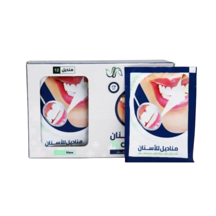  مناديل تنظيف الأسنان من مدى حياة - 12 منديل 