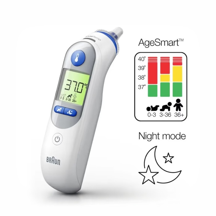  Braun Thermoscan 7+ With Age Precision And Night Mode  