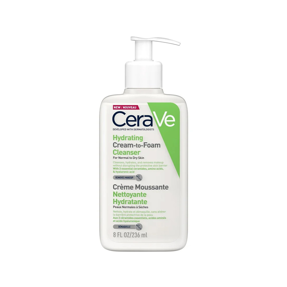  CeraVe hydrating facial foam cleanser 