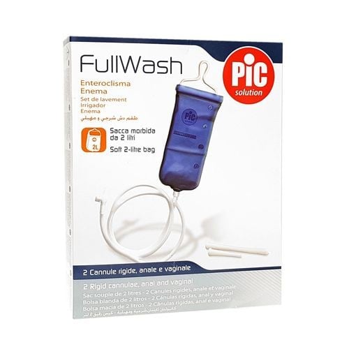 صورة لعلبة FullWash Enteroclisma Enema تحتوي على كيس أزرق سعة 2 لتر وأ