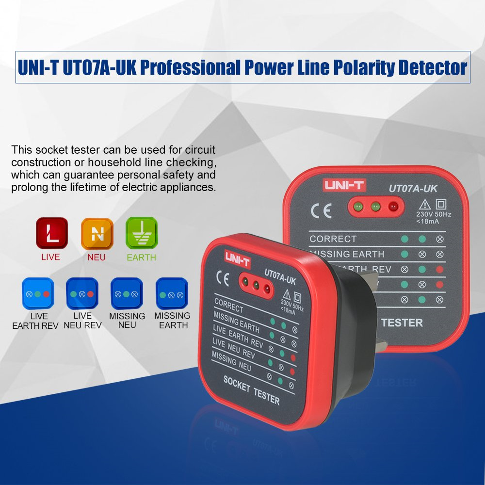 Electrical Plug and Socket Tester | UT07A-UK