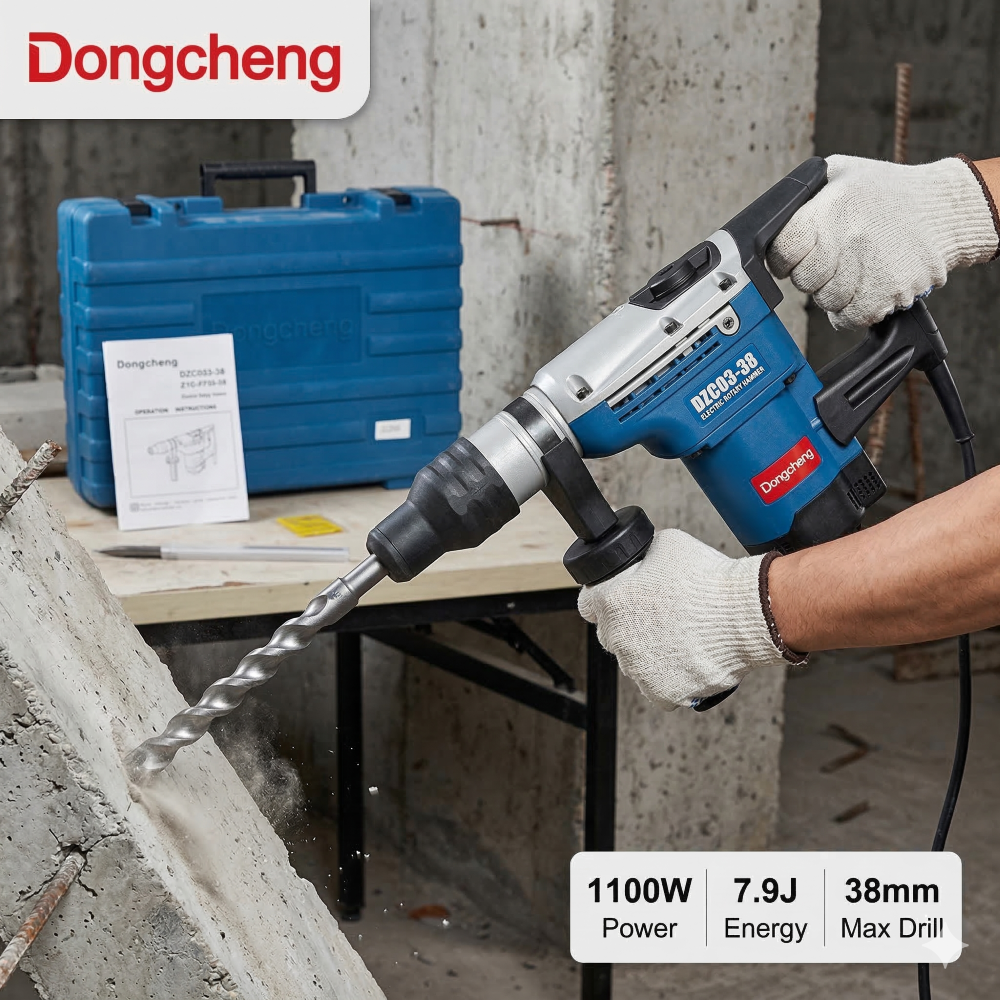 Dongshong 38mm 1100W Hammer Drill - DZC03-38