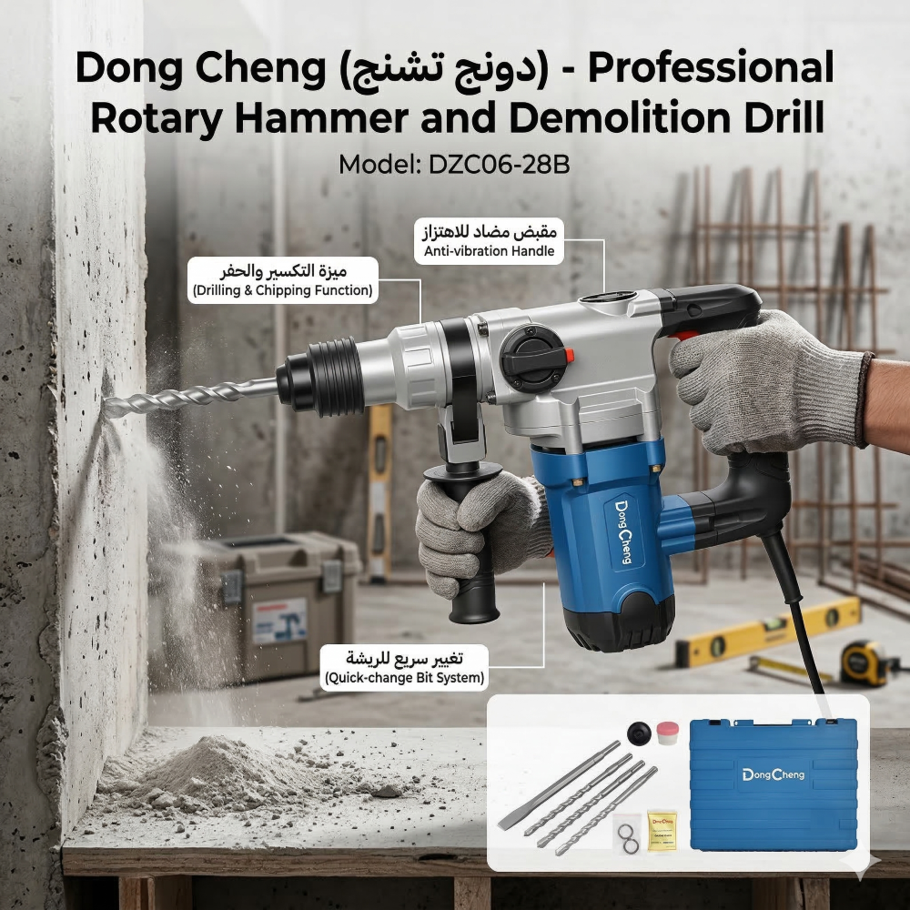 Dongshong 28mm 1200W Hammer Drill - DZC06-28B