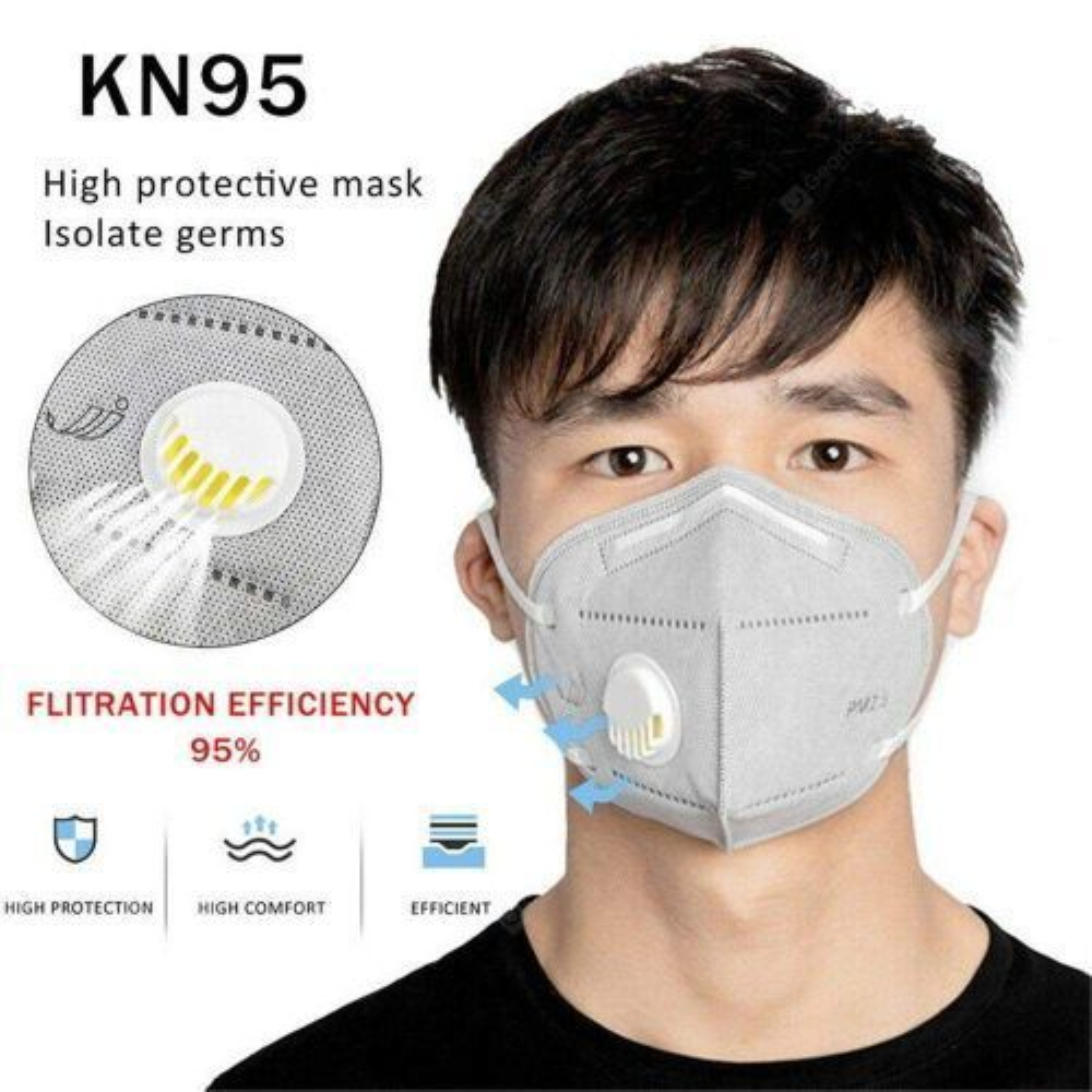 كمامة وقاية لحماية التنفس بفلتر جانبي KN95 من Hi-TEX