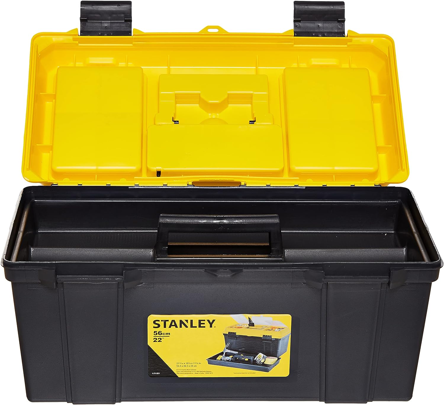 Stanley 1-71-951 22-Inch Plastic Toolbox, Durable and Convenient
